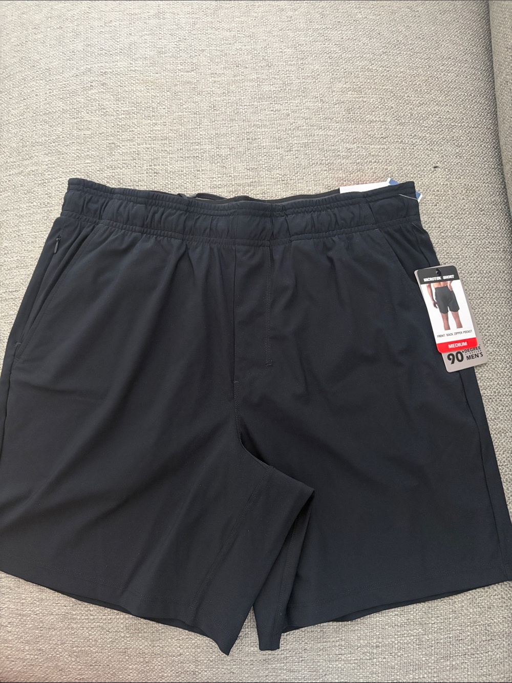 90 Degree By Reflex Black Athletic Shorts with Elastic Waist